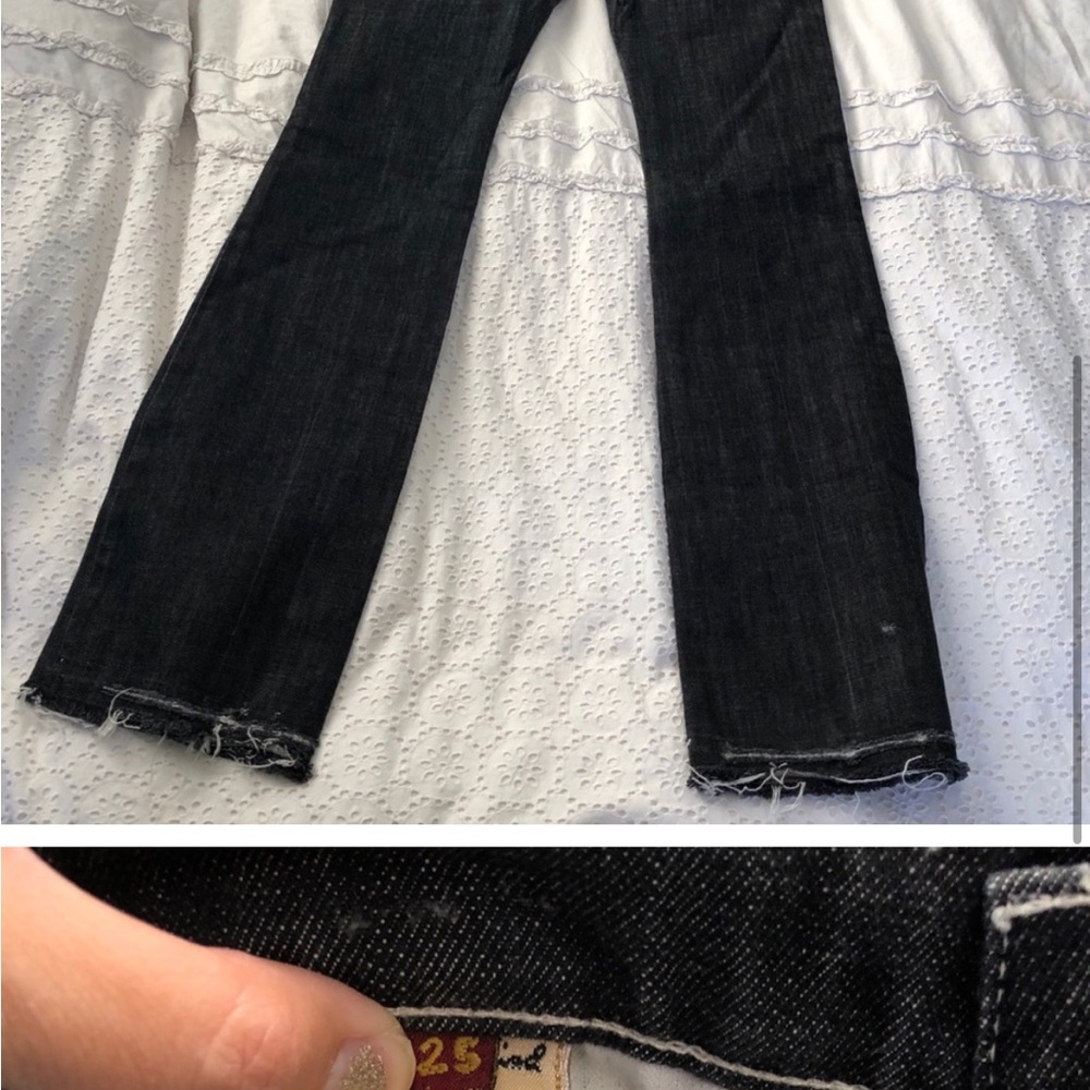 7 for all Mankind Black Gray Jeans Y2K - Picture 4 of 5